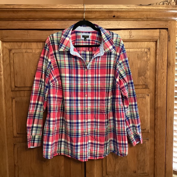 Talbots. 3X. Multicolored. Button down. - Picture 1 of 3